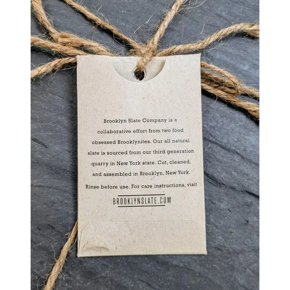 NEW Brooklyn Slate Co. Charcuterie Cheese Board Rustic Stone Gray USA 12